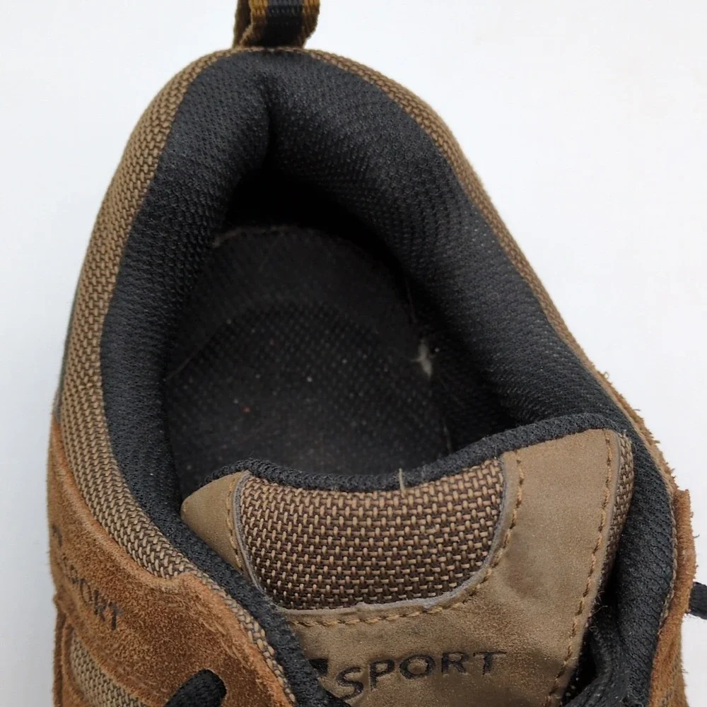 SSport Sneakers Mens Brown 12 Leather Trail Hiking Shoes Comfort Sturdy F184-6‎